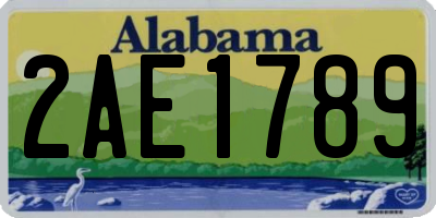 AL license plate 2AE1789