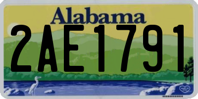 AL license plate 2AE1791