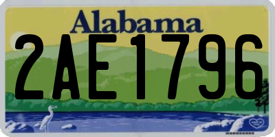 AL license plate 2AE1796