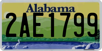 AL license plate 2AE1799