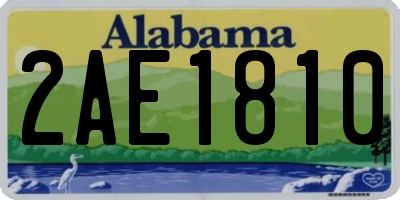 AL license plate 2AE1810