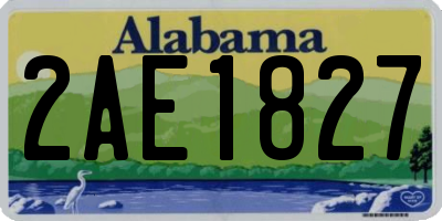 AL license plate 2AE1827