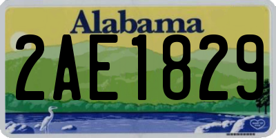 AL license plate 2AE1829