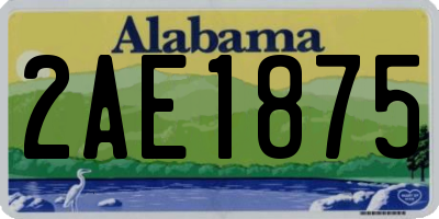AL license plate 2AE1875