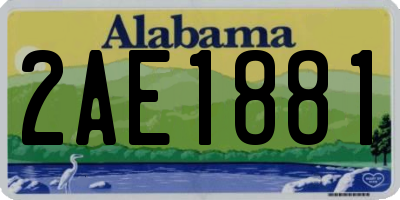 AL license plate 2AE1881