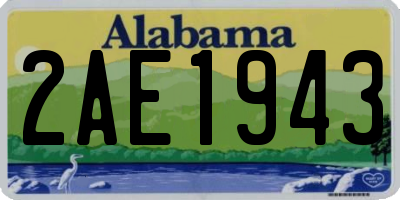 AL license plate 2AE1943