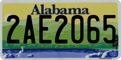 AL license plate 2AE2065