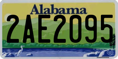 AL license plate 2AE2095