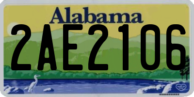 AL license plate 2AE2106