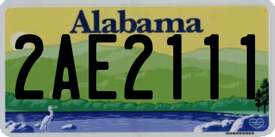 AL license plate 2AE2111