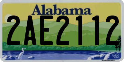 AL license plate 2AE2112