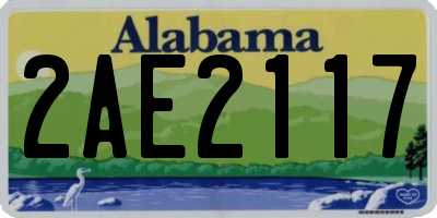 AL license plate 2AE2117