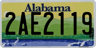 AL license plate 2AE2119