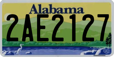 AL license plate 2AE2127