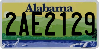 AL license plate 2AE2129