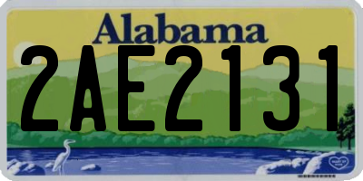 AL license plate 2AE2131