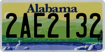 AL license plate 2AE2132