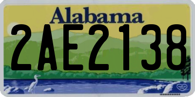 AL license plate 2AE2138