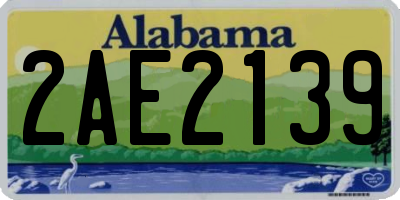 AL license plate 2AE2139