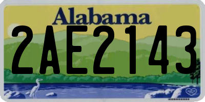 AL license plate 2AE2143