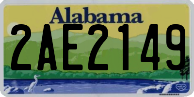 AL license plate 2AE2149