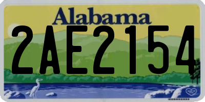 AL license plate 2AE2154