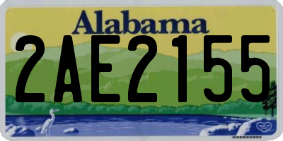 AL license plate 2AE2155