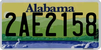 AL license plate 2AE2158