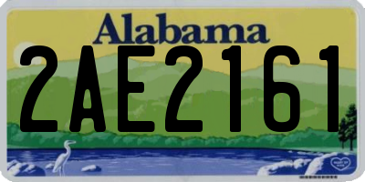 AL license plate 2AE2161