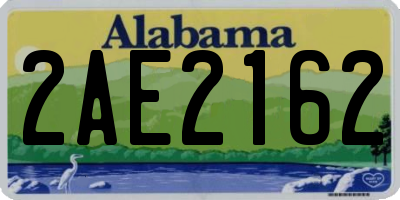 AL license plate 2AE2162