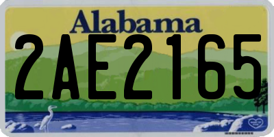 AL license plate 2AE2165