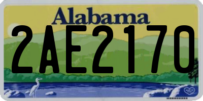 AL license plate 2AE2170