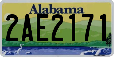 AL license plate 2AE2171