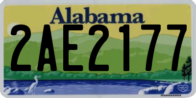 AL license plate 2AE2177