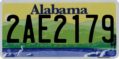 AL license plate 2AE2179