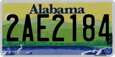 AL license plate 2AE2184
