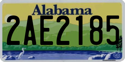 AL license plate 2AE2185
