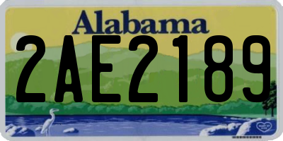 AL license plate 2AE2189