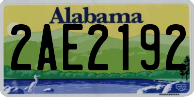 AL license plate 2AE2192