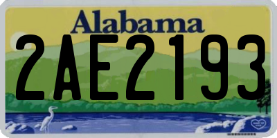AL license plate 2AE2193