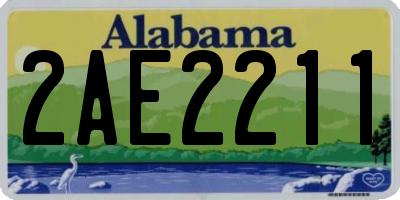 AL license plate 2AE2211
