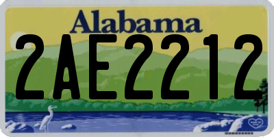 AL license plate 2AE2212