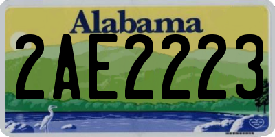 AL license plate 2AE2223