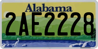 AL license plate 2AE2228