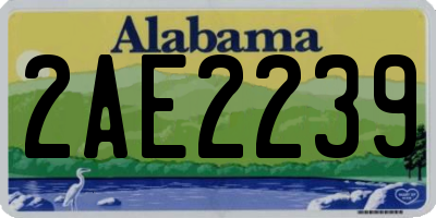 AL license plate 2AE2239