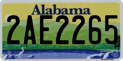 AL license plate 2AE2265
