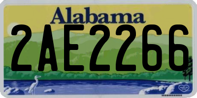 AL license plate 2AE2266