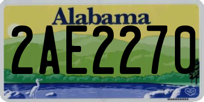 AL license plate 2AE2270