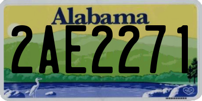 AL license plate 2AE2271