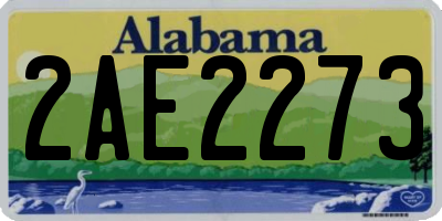 AL license plate 2AE2273